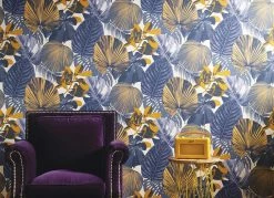 Tapete Venaria Violettblau