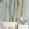 Wandbild Vertical Marble Türkisblau -Wallpaper From The 70s Geschäft Vertical Marble A 390781 2880x1440