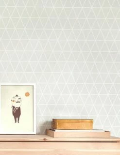 Tapete Viggo Blassgrau -Wallpaper From The 70s Geschäft Viggo E 389121 2880x1440