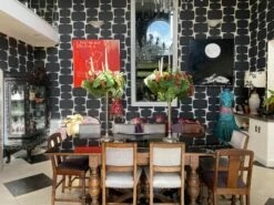 Tapete Waris Schwarz -Wallpaper From The 70s Geschäft Waris A 462145 2880x1440