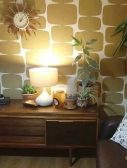 Tapete Waris Ocker -Wallpaper From The 70s Geschäft Waris K 462142 2880x1440