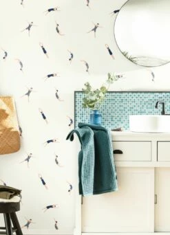 Tapete Water Dancer Weiss -Wallpaper From The 70s Geschäft Water Dancer B 864601 2880x1440