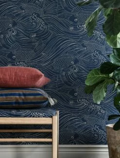 Tapete Wave Rider Graublau -Wallpaper From The 70s Geschäft Wave Rider B 975111 2880x1440