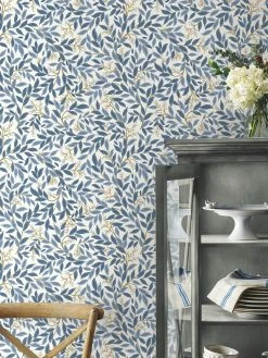 Selbstklebende Tapete Willowberry Azurblau -Wallpaper From The 70s Geschäft Willowberry 790621 2880x1440