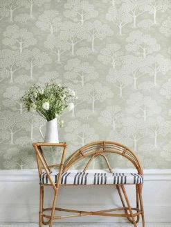 Tapete Woodland Schilfgrün -Wallpaper From The 70s Geschäft Woodland B 975132 2880x1440