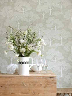 Tapete Woodland Schilfgrün -Wallpaper From The 70s Geschäft Woodland C 975132 2880x1440