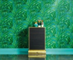 Versace Tapete Yasmin Türkis -Wallpaper From The 70s Geschäft Yasmin B 410551 2880x1440