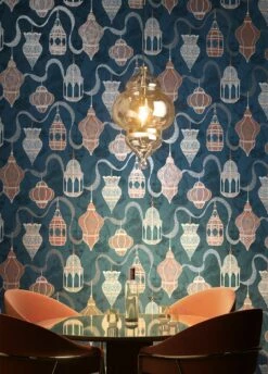 Tapete Yokata Grünblau -Wallpaper From The 70s Geschäft Yokata B 625821 2880x1440