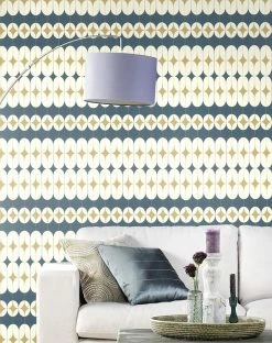 Tapete Yukina Ozeanblau -Wallpaper From The 70s Geschäft Yukina C 250973 2880x1440