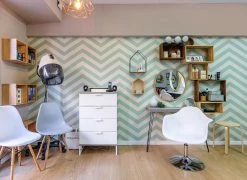 Tapete Zag Zig Pastellgrün -Wallpaper From The 70s Geschäft Zag Zig K 462131 2880x1440