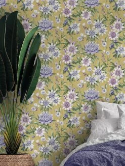 Tapete Zagora Hellcurrygelb -Wallpaper From The 70s Geschäft Zagora C 104471 2880x1440