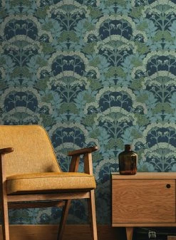 Tapete Zarabia Dunkelblau -Wallpaper From The 70s Geschäft Zarabia B 790291 2880x1440