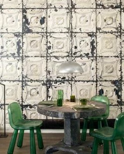 Tapete Brooklyn Tins 01 Elfenbein -Wallpaper From The 70s Geschäft brooklyn tins01 270121 b 2880x1440