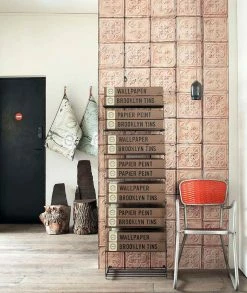Tapete Brooklyn Tins 06 Rosenholz -Wallpaper From The 70s Geschäft brooklyn tins06 270126 c 2880x1440