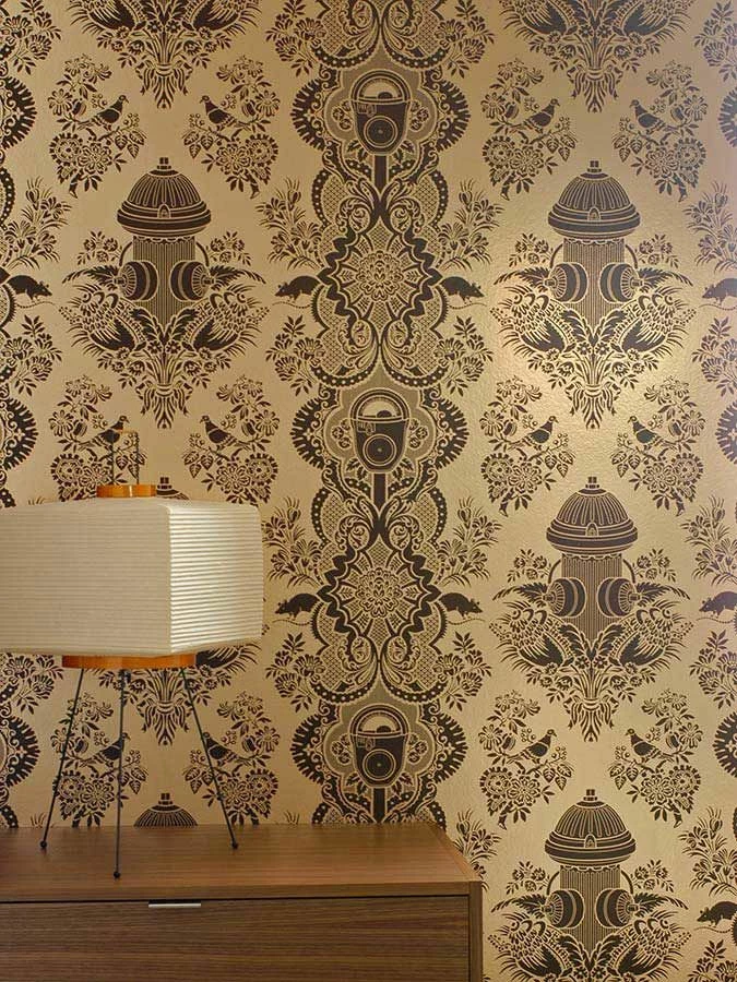 Tapete City Park Dunkelbraun 3 Tapete City Park Dunkelbraun