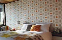 Tapete Selene Graubeige -Wallpaper From The 70s Geschäft selene 461042 a 2880x1440