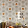 Tapete Selene Graubeige -Wallpaper From The 70s Geschäft selene 461042 b 2880x1440