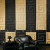 Versace Tapete Solea Schwarz -Wallpaper From The 70s Geschäft solea 410472 a 2880x1440
